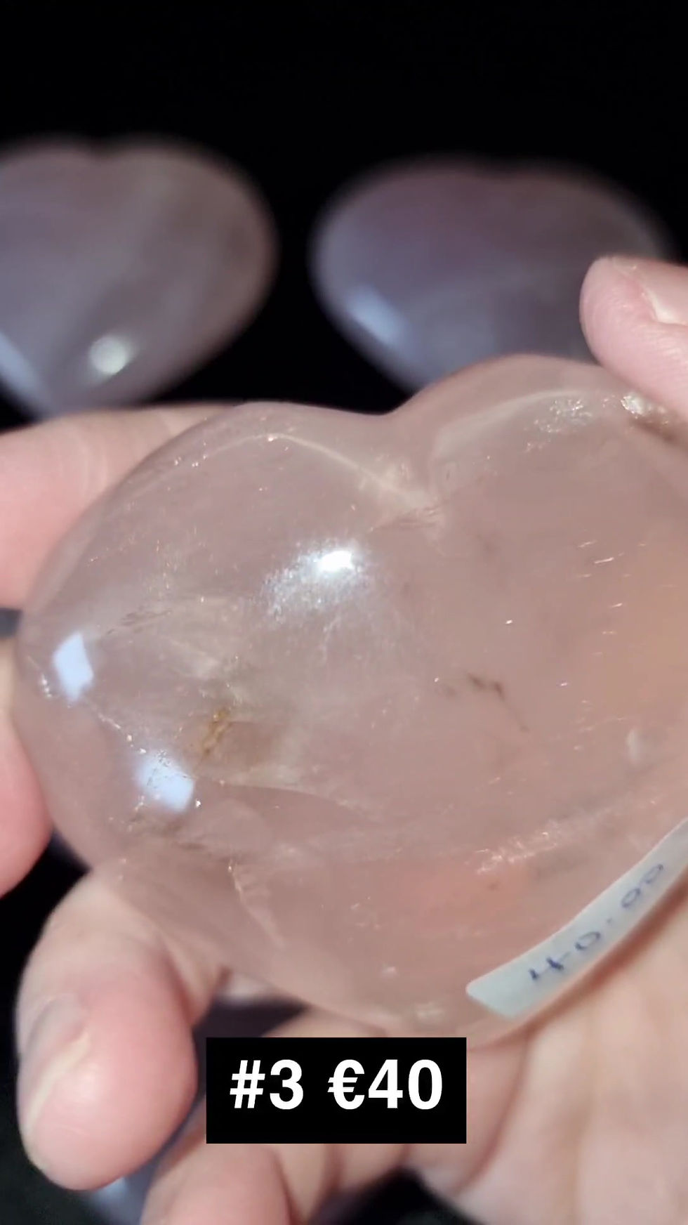 Thumbnail: Rose Quartz Hearts (Ex Large)