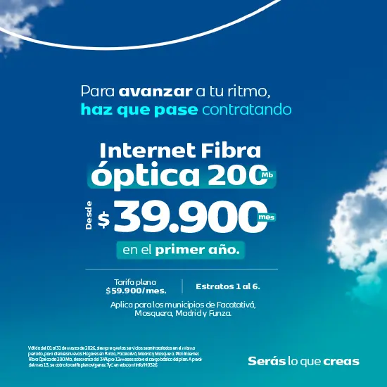 Internet Hogar Fibra Óptica ETB 910 Megas
