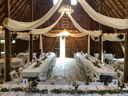 the stone barn wedding setup