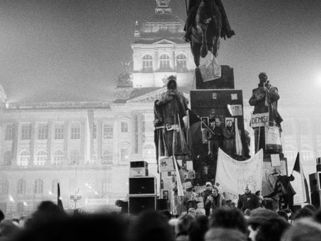 Photo from the Velvet Revolution (Czechoslovakia, 1989)