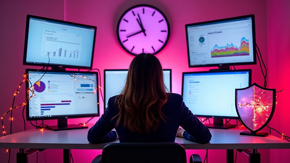 Laura Ivonne Hernandez in deep work focus.