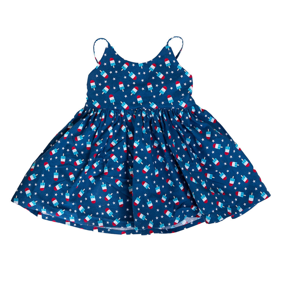 Thumbnail: Patriotic Popsicles Red White + Blue Dress