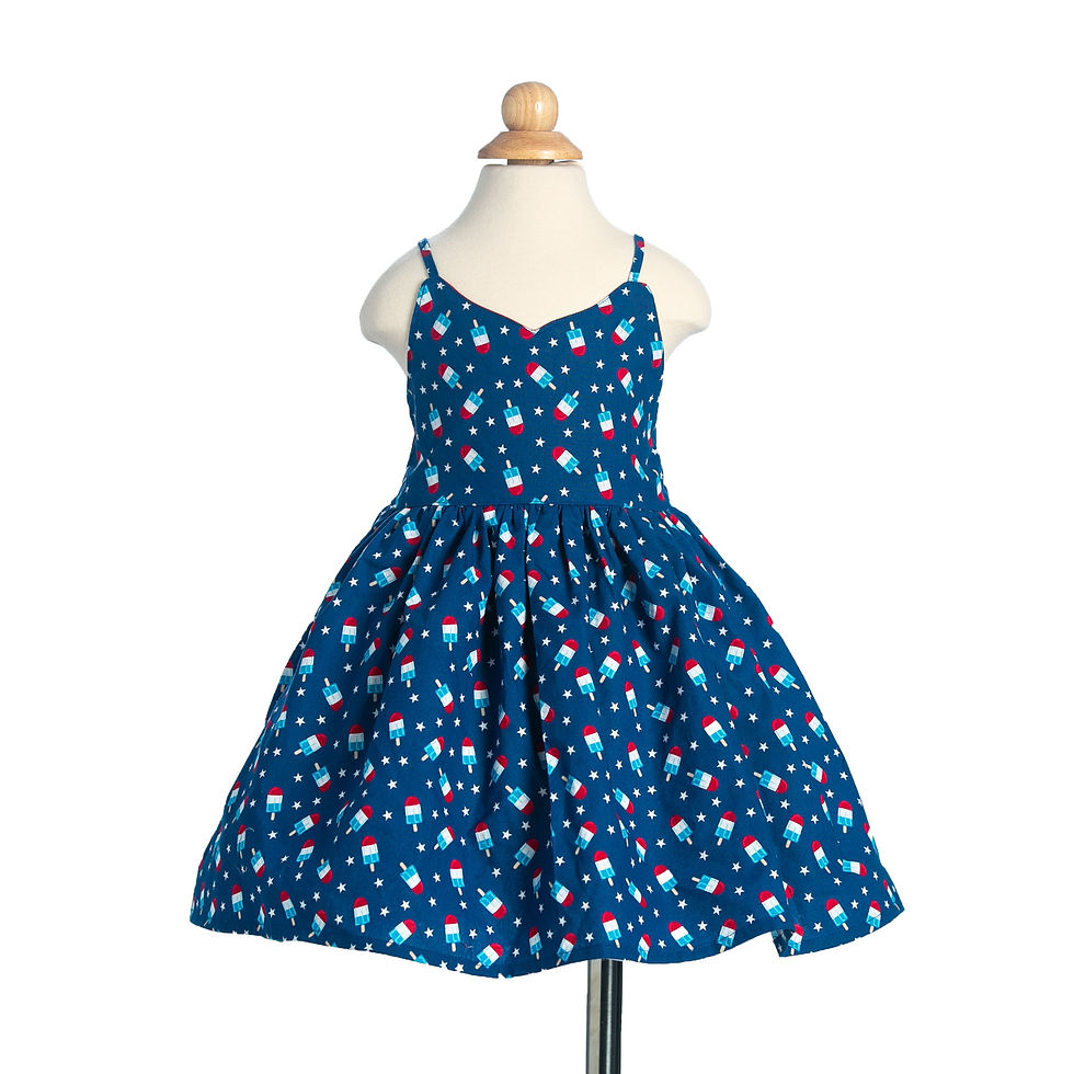 Thumbnail: Patriotic Popsicles Red White + Blue Dress