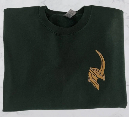 Thumbnail: Loki Helmet Inspired Sweatshirt, T-shirt, Hoodie, Quarter Zip