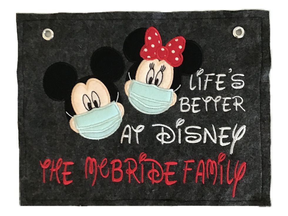 Thumbnail: Mickey and Minnie Mouse Inspired Stroller Tag