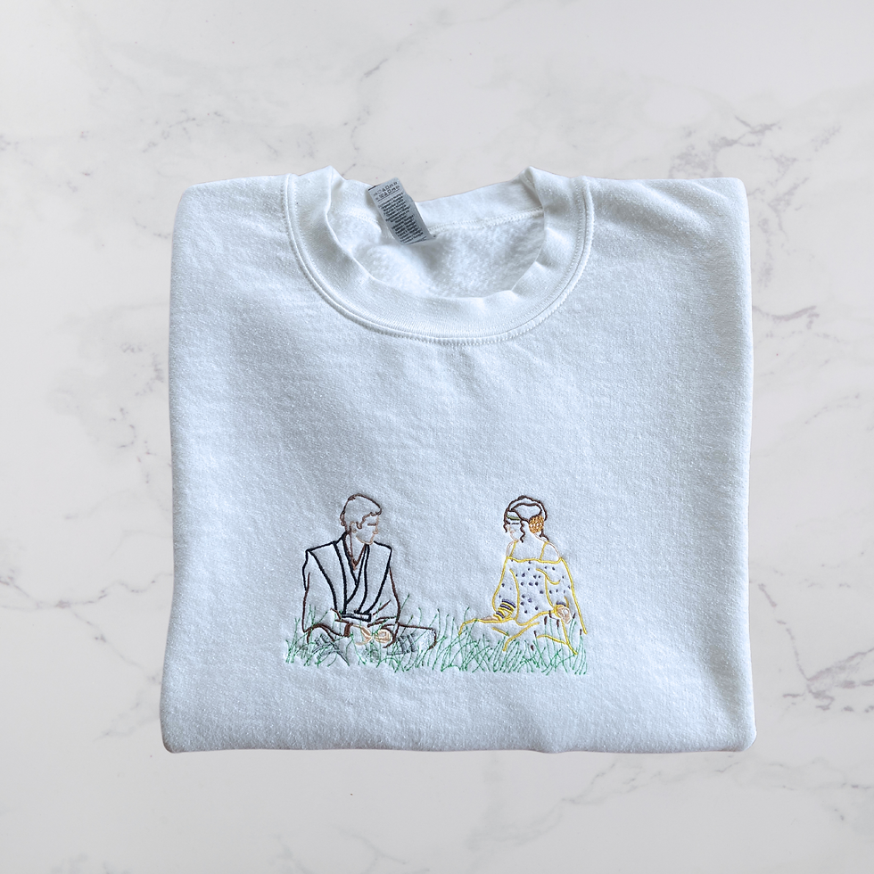 Anakin and Padme in the field sweatshirt from attack of the clones