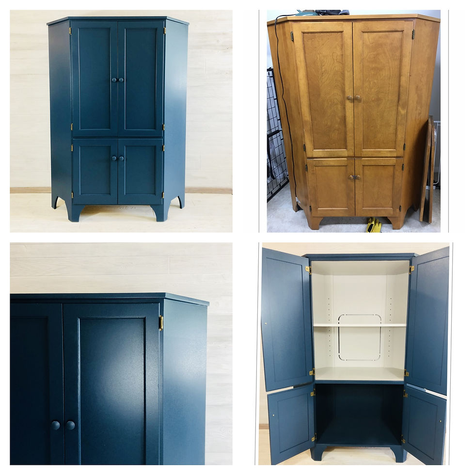 Custom Blue Entertainment Center