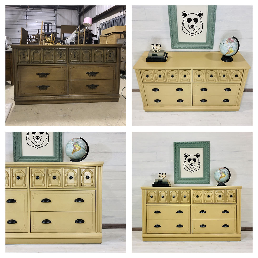 Mustard Yellow 6 Drawer
