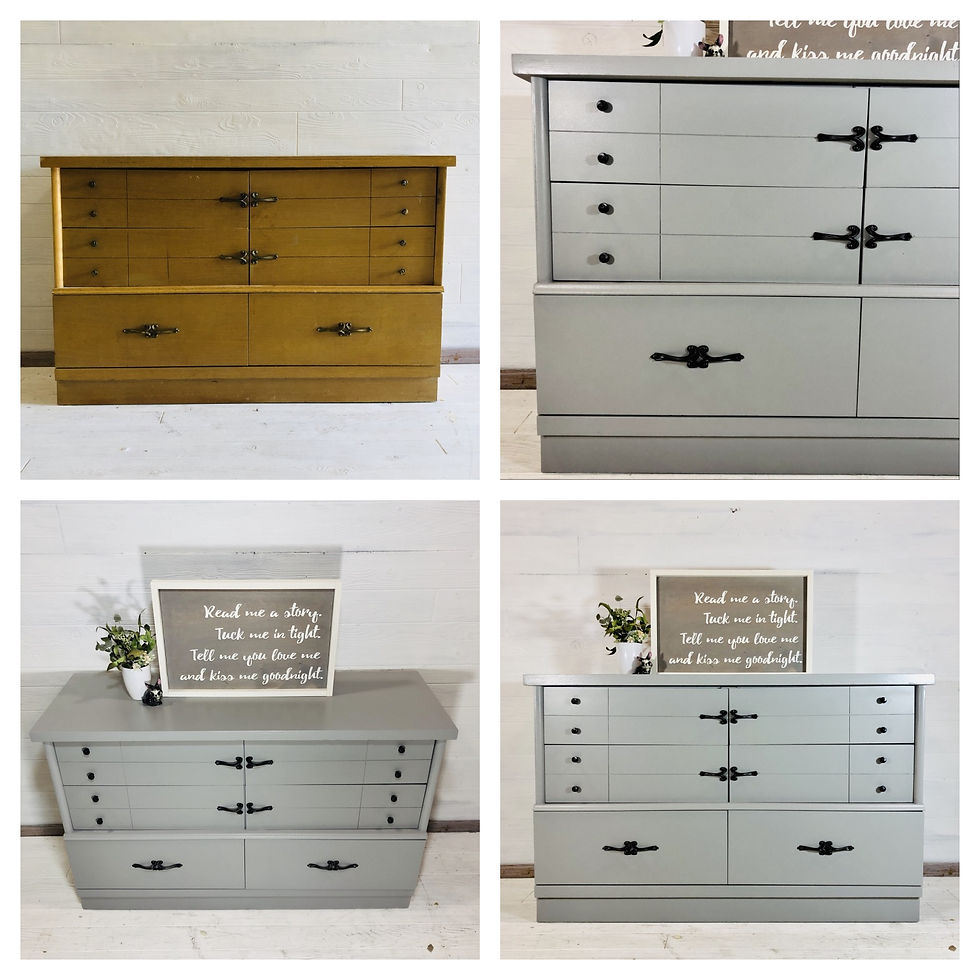 Grey 6 Drawer Dresser