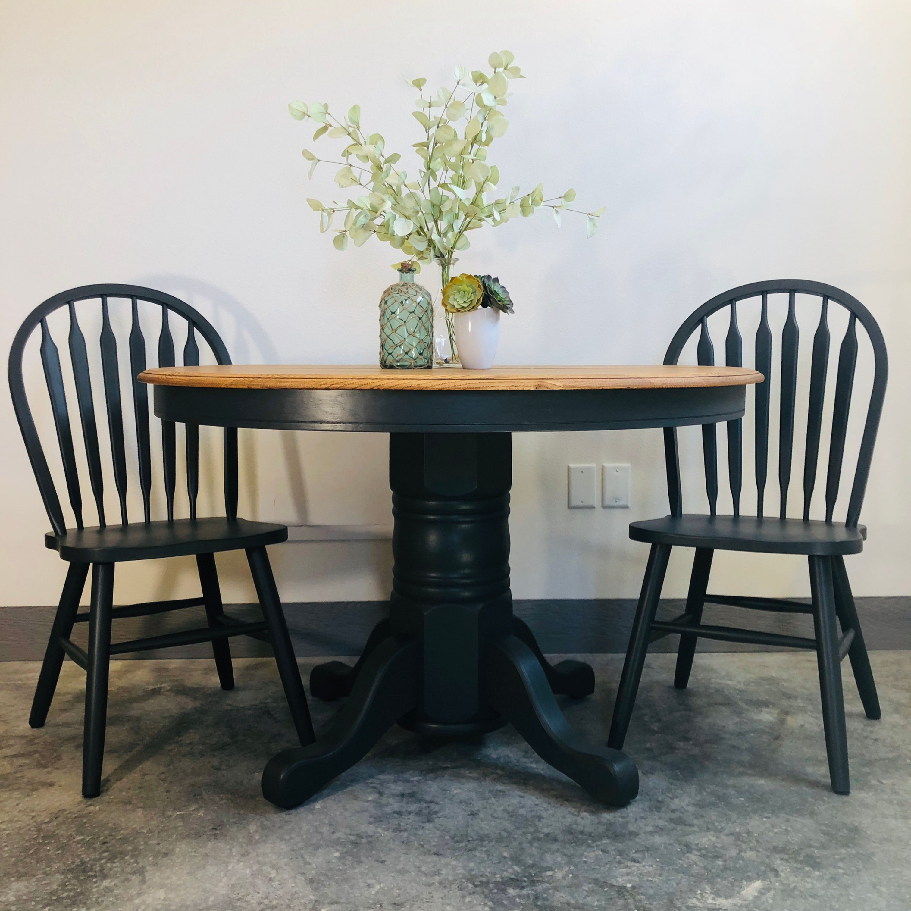 Joy - Iron Ore and Wood Top Table Set