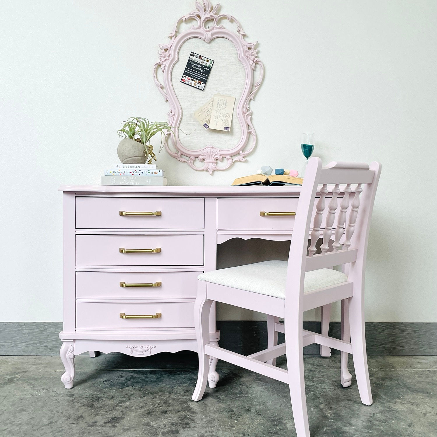 Keeley Jones - Rosebud Desk, Chair, and Pin Board