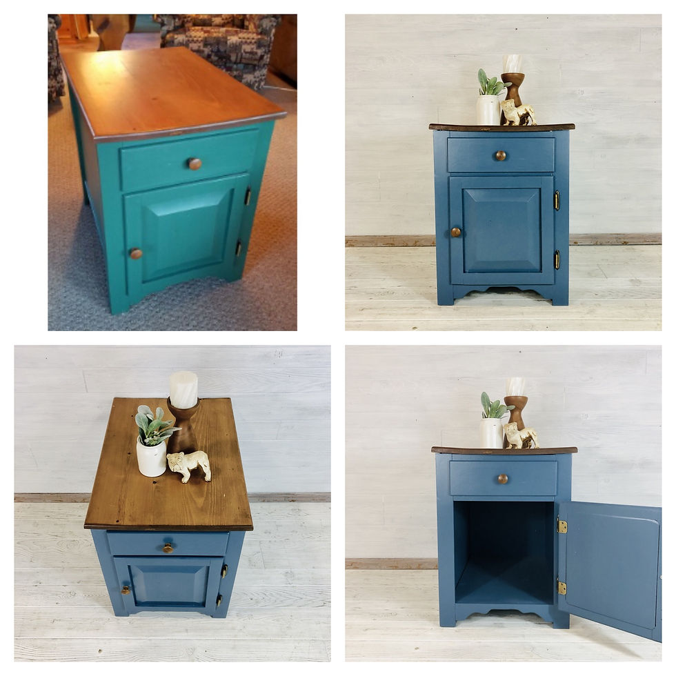 Custom Blue Accent Table