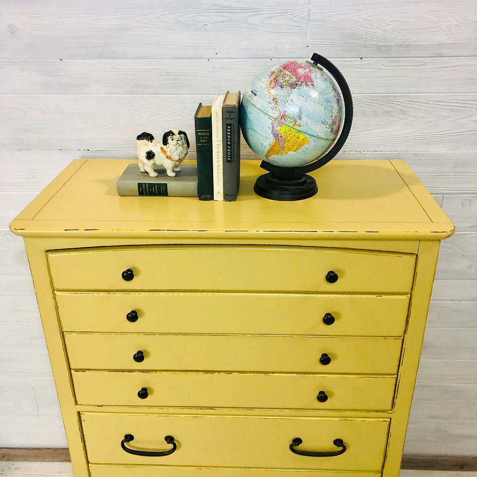Thumbnail: Mustard Tallboy Dresser