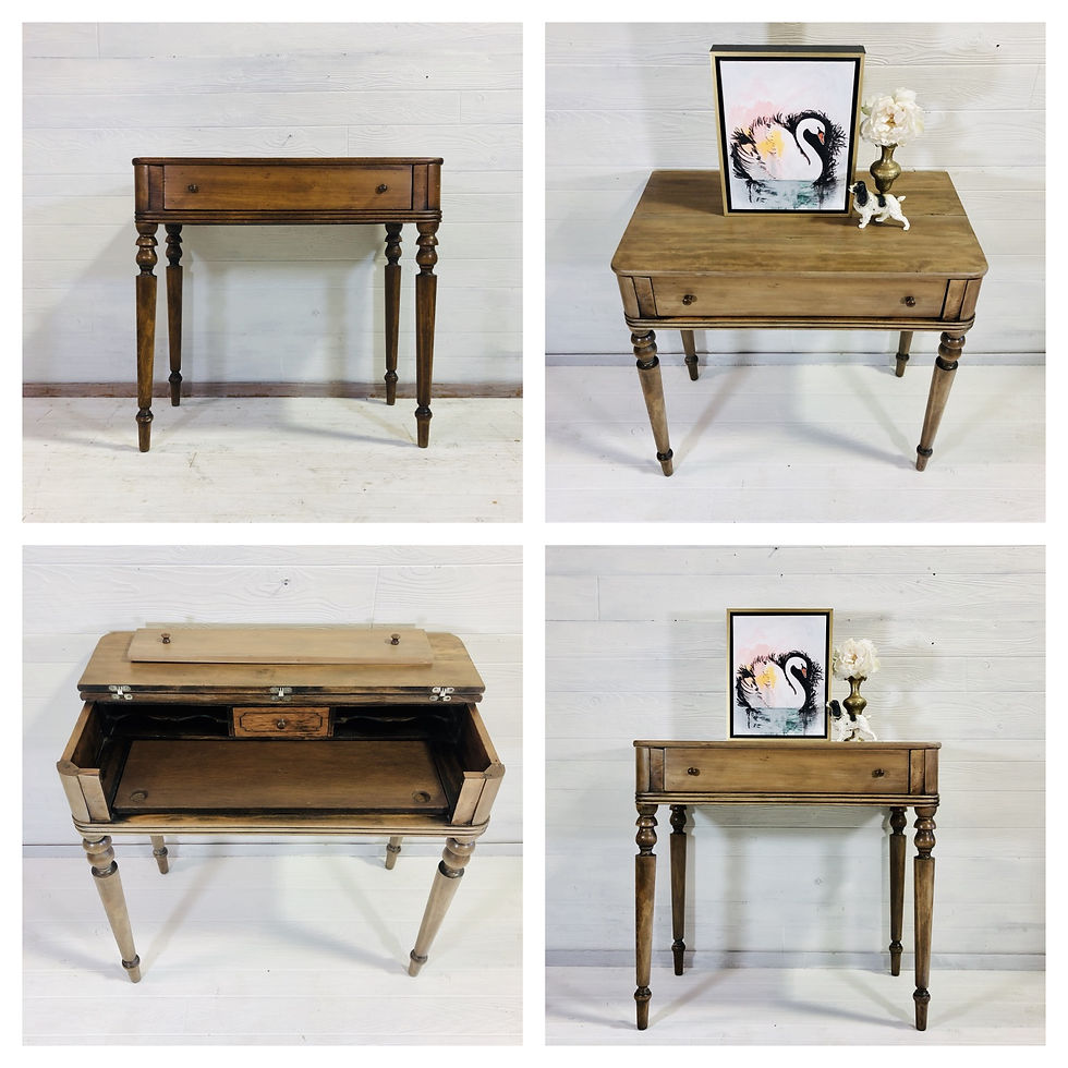 Raw Wood White Wash Secretary