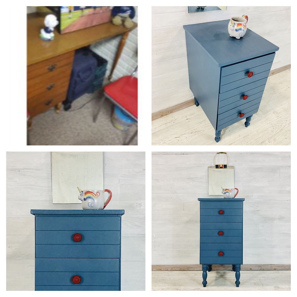 Custom Blue Nightstand