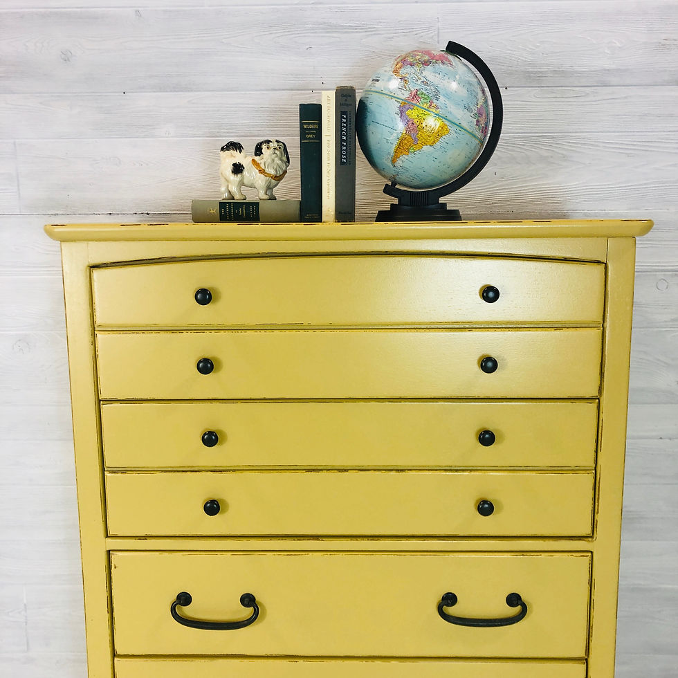 Thumbnail: Mustard Tallboy Dresser