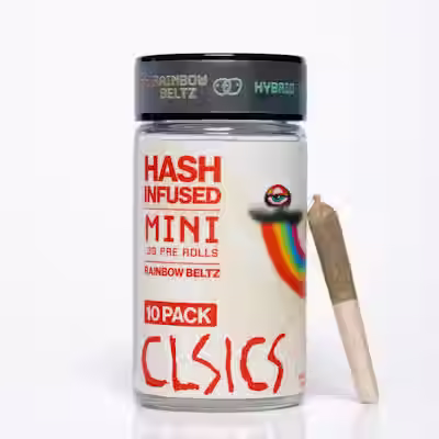 CLSICS Rosin & Rosin Infused Pre Rolls Rainbow Beltz - 10Pk .3g Hash Infused Pr