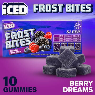 ICED - Gummies - 10mg THC 5mg CBN 5mg CBD 10pk - Sleep - Berry Dreams