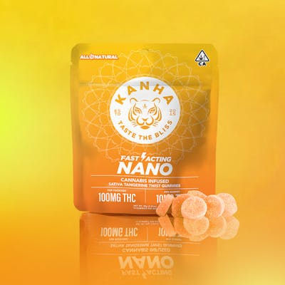 KANHA Tangerine Twist | NANO | Sativa | 100mg THC | 10-pack