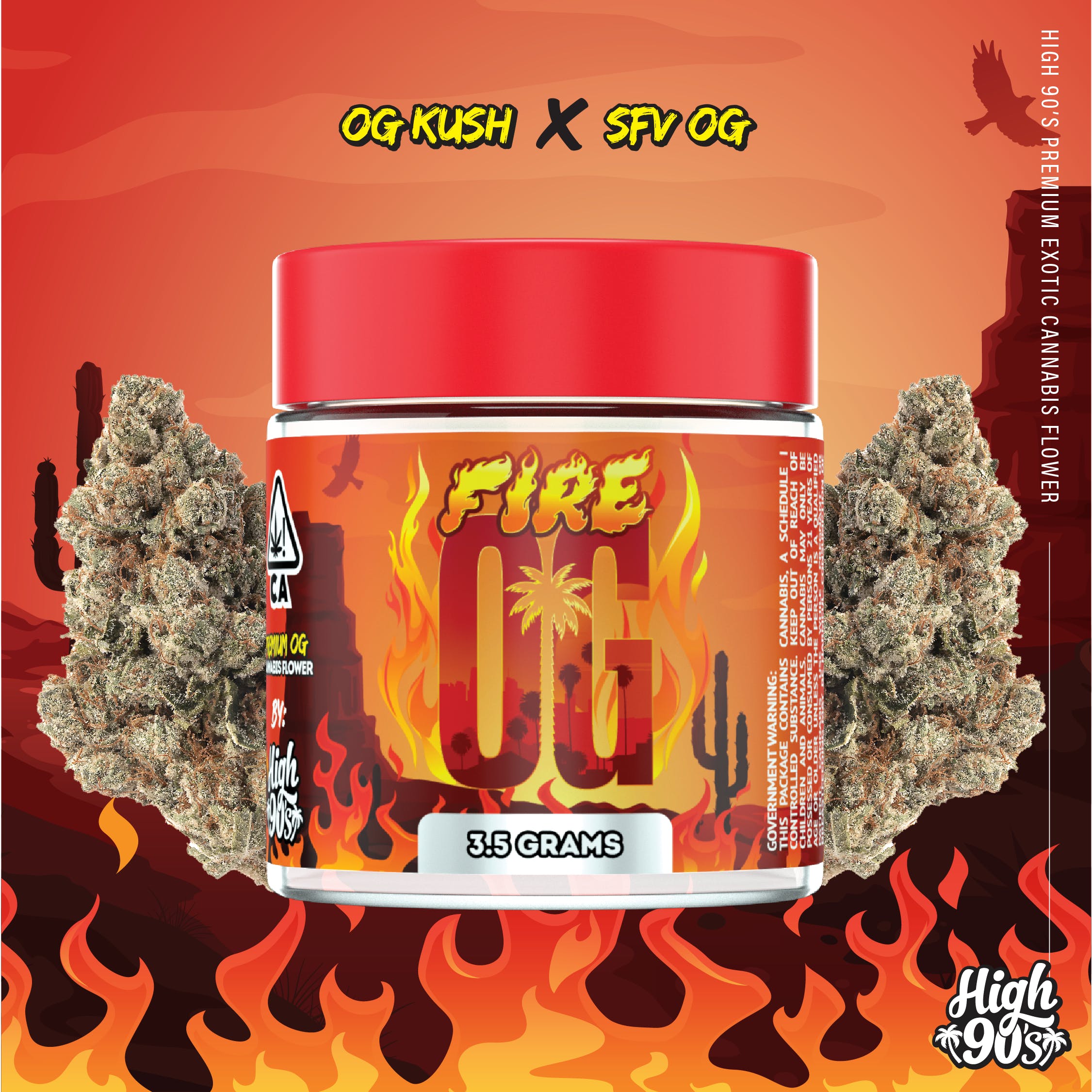 High 90s Flower Fire OG 3.5g