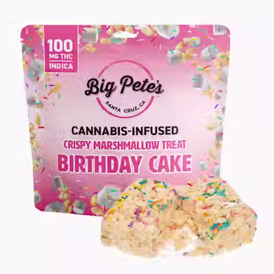 Big Pete's Crispy Marshmallow Treat 100mg - Birthday Cake