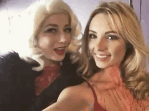 Behind the Sceens Veronica Farren bloody makeup