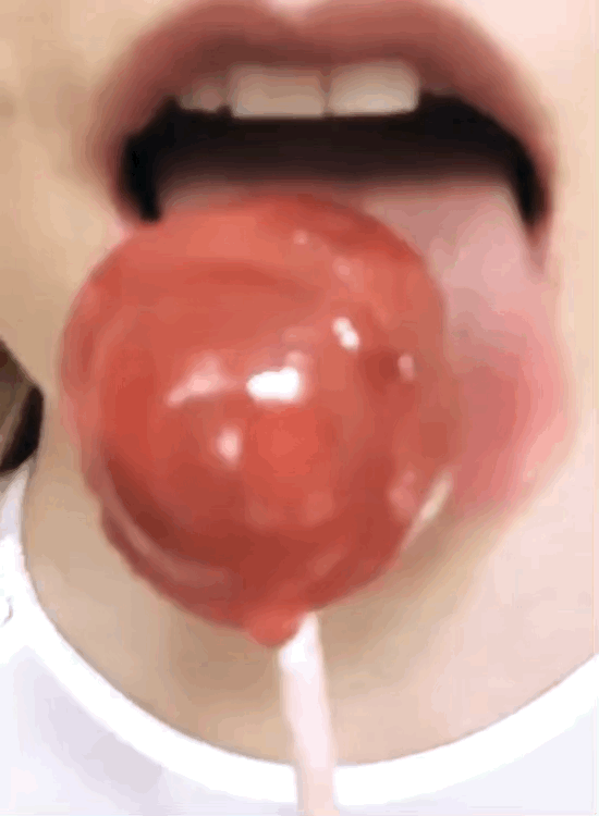 Licking lollypop