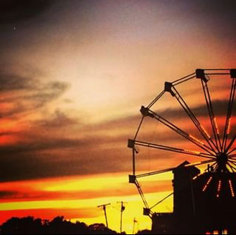 ferris wheel silhouette sunset