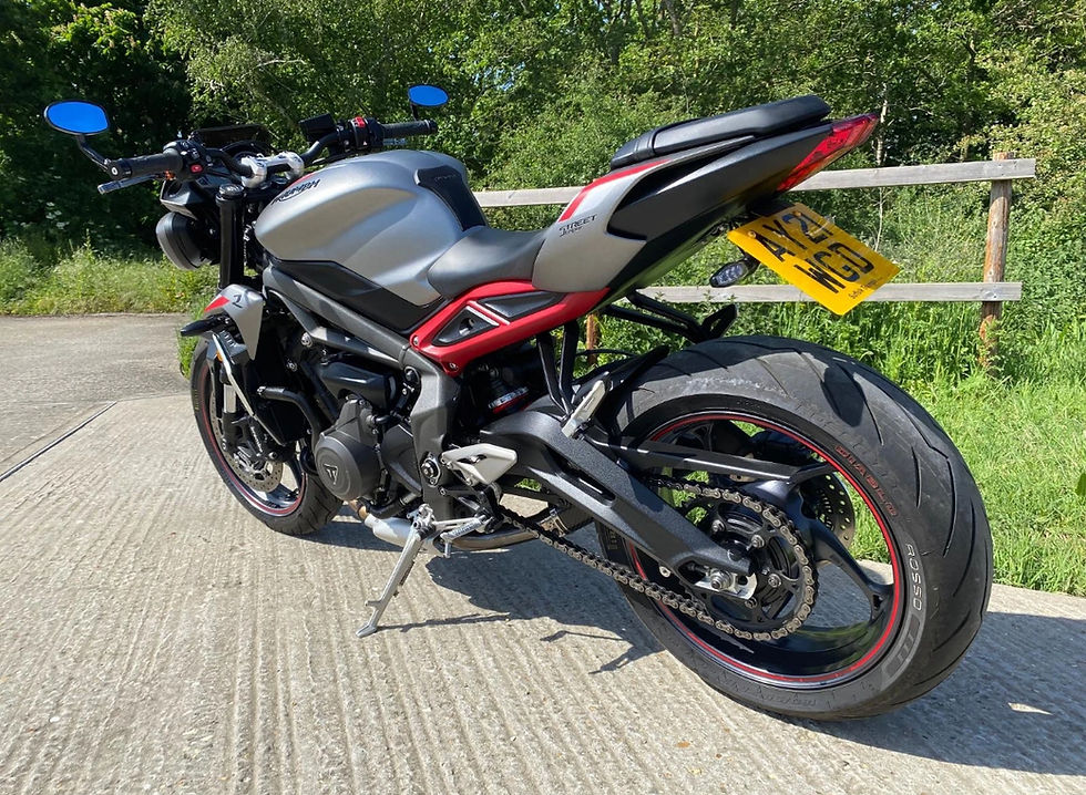 Thumbnail: **RESERVED**TRIUMPH STREET TRIPLE R LRH, 3,619 MILES, SP EXHAUST, QUICKSHIFTER