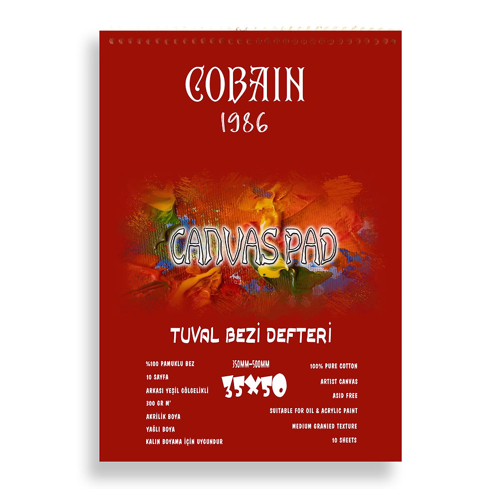 Thumbnail: Cobain Tuval Bezi Defteri 300gr astarlı bez