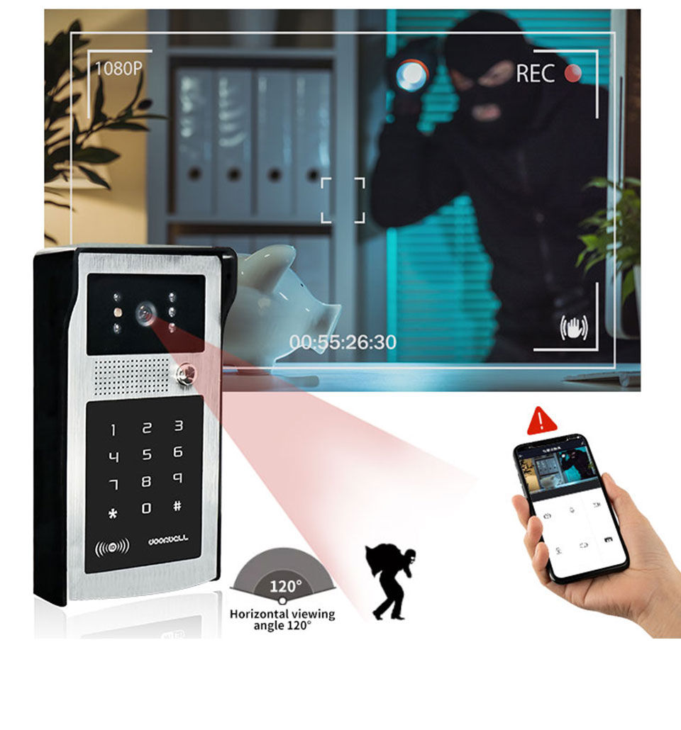 Miniatura: Tuya Smart Wifi Video Door Phone Intercom System 1080P Wireless Outdoor WIFI Doo