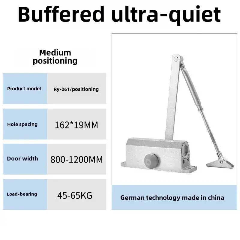 Thumbnail: 25-85KG Closing Automatic Door Closer Hydraulic Adjustable Speed Positioning Doo