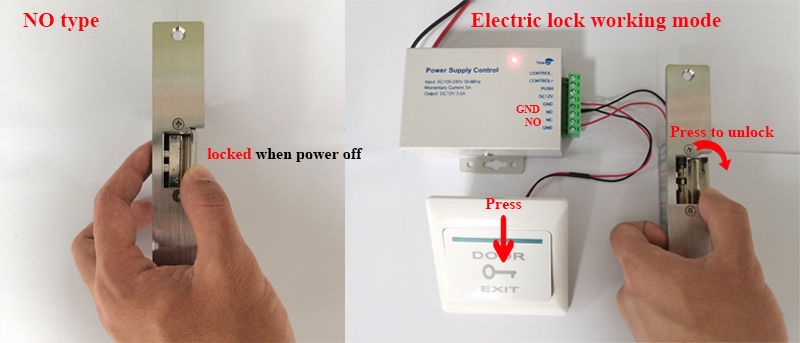 Thumbnail: Electric Strike Door Lock Electronic For Access Control System New Fail Secure S