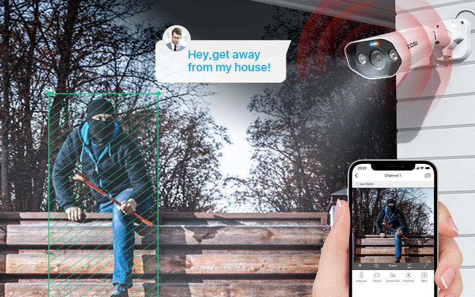 Thumbnail: ZOSI 8CH POE Video Surveillance Kit 4K 8MP 5MP Super HD Outdoor IP Cameras AI St