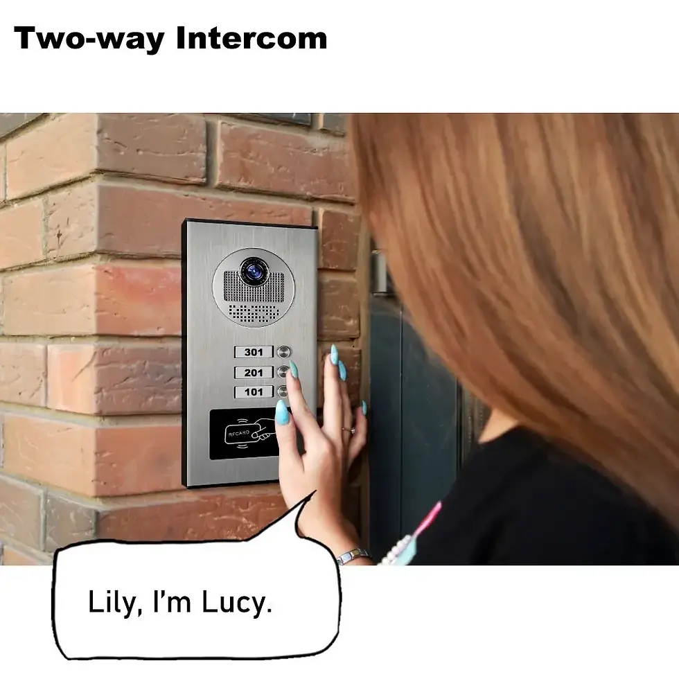 Miniature : ANJIELO 3 Unit Multi Apartments Intercom Video Doorbell with RFID Card Unlock 7i