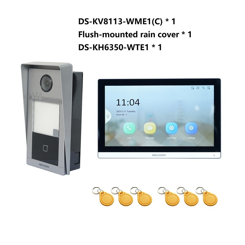 Miniatura: HIKVISION Original Multi-language POE Video intercom KIT,include DS-KV8113-WME1(