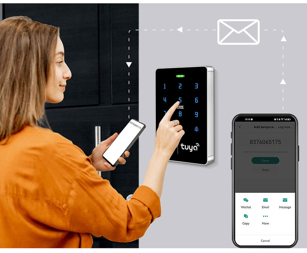 Miniatura: Wifi Tuya Door Access Control System Kit Set Waterproof RFID Keypad Controller A