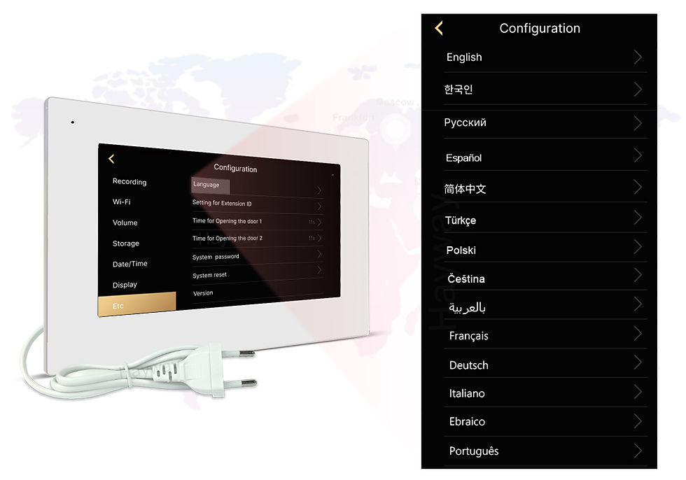 Miniatura: Hayway Home Visual Intercom 1080P Video Doorbell Camera For Apartment 7 " Tuya S