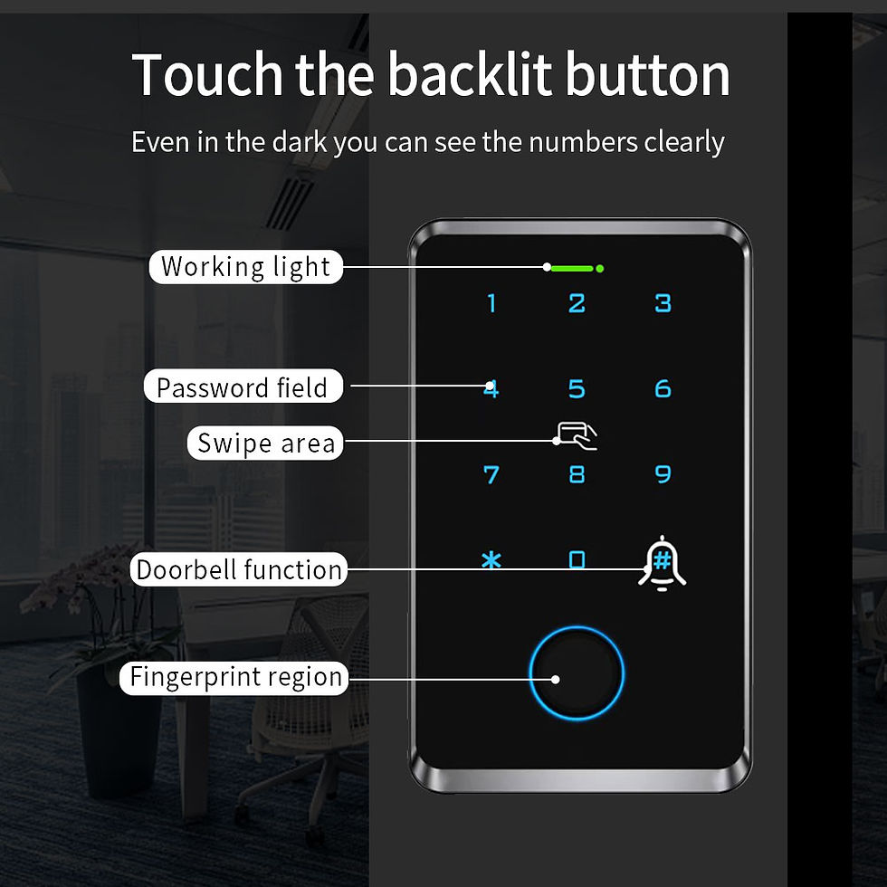 Miniatura: Fingerprint Lock Opener Access Control Keyboard Smart Fingerprint ID IC Card Loc