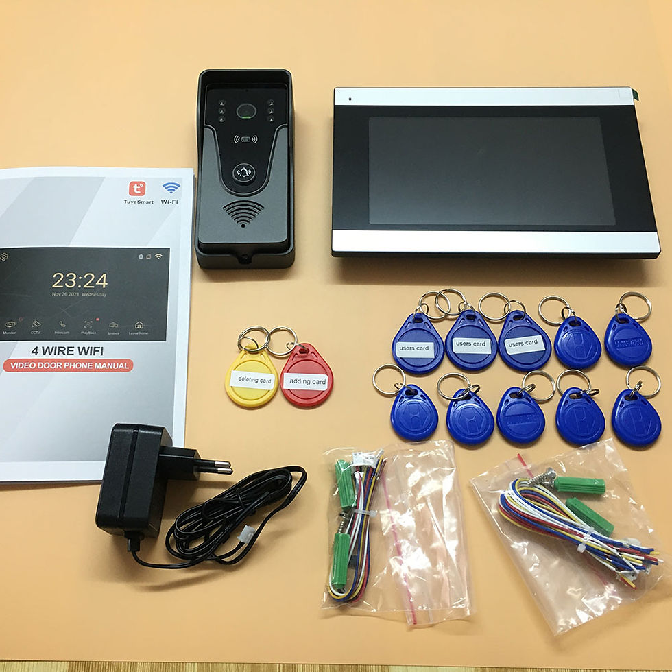 Miniature : 1080P 7 Inch Color Touch Screen Wireless Wifi Video Doorbell Smart TUYA Home Int