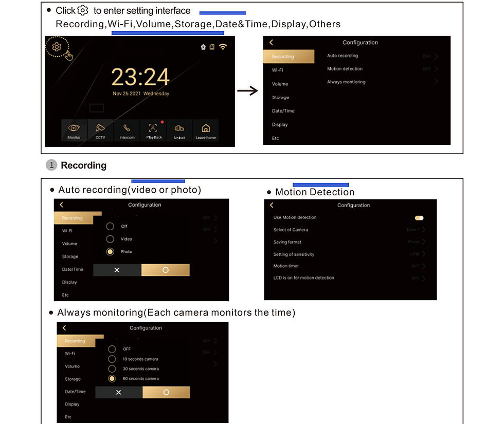 Miniatura: New 5in1 Fingerprint Unlock Tuya Smart 10inch Wifi Video Intercom System Video D