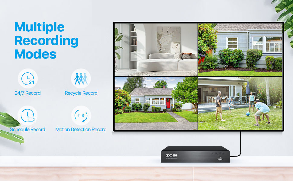 Thumbnail: ZOSI 8CH POE Video Surveillance Kit 4K 8MP 5MP Super HD Outdoor IP Cameras AI St