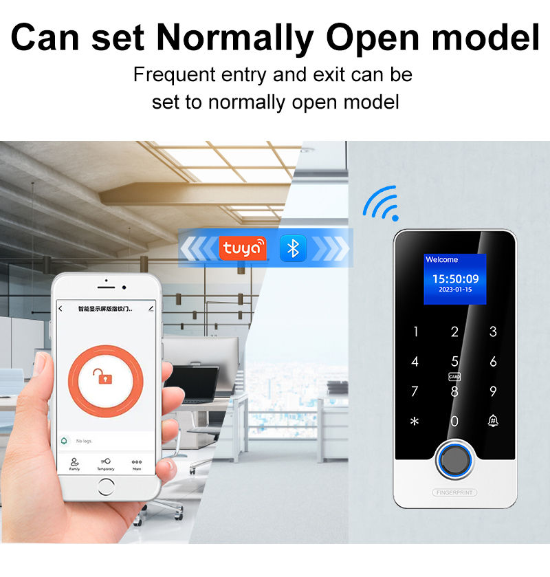 Miniatura: Tuya App Fingerprint RFID Access Control System Kit Smart Door Lock Electronic G
