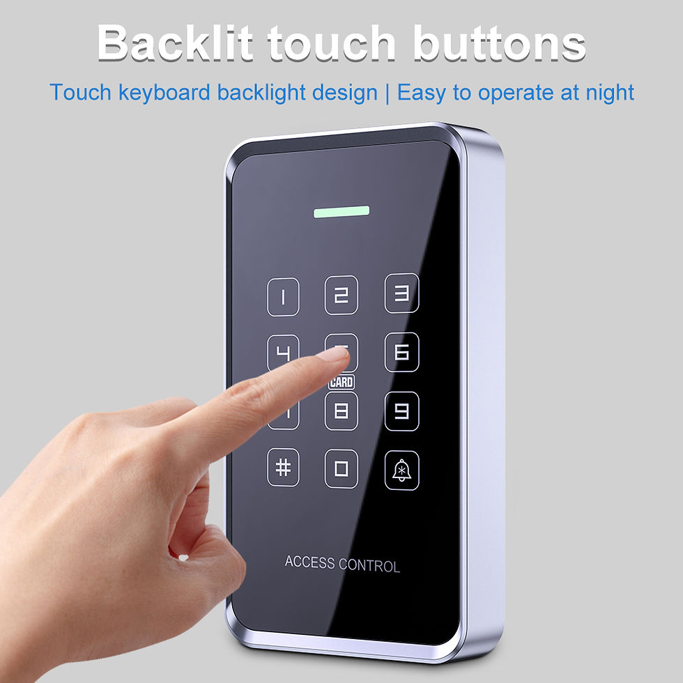 Thumbnail: 1000Users NFC Access Control Keypad Waterproof Backlight Touch Screen 125Khz+13.