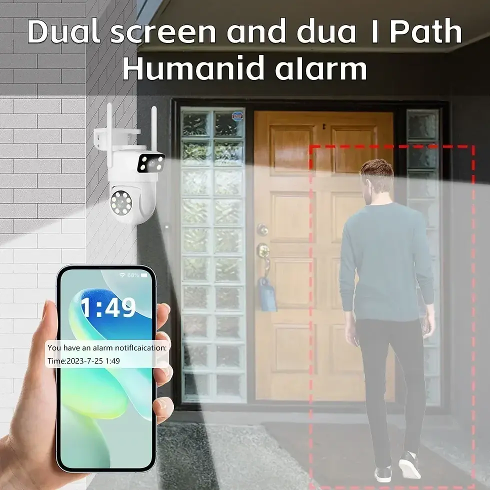 Thumbnail: 4K 8MP  Tuya Dual Lens PTZ WIFI Camera Full HD Dual Screen Ai Human Auto Trackin