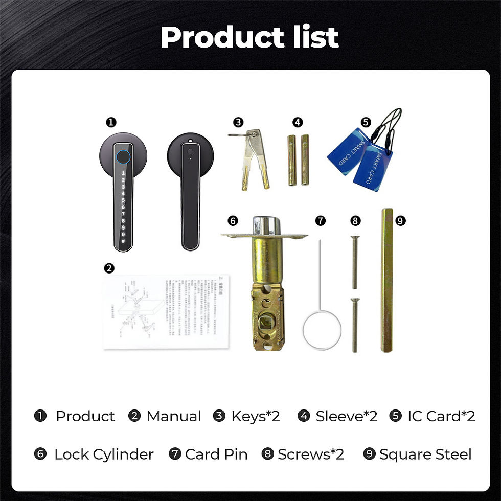 Thumbnail: WIFI Smart Door Lock Fingerprint BLE Digital Doorlock Electronic Outdoor Lock Pa
