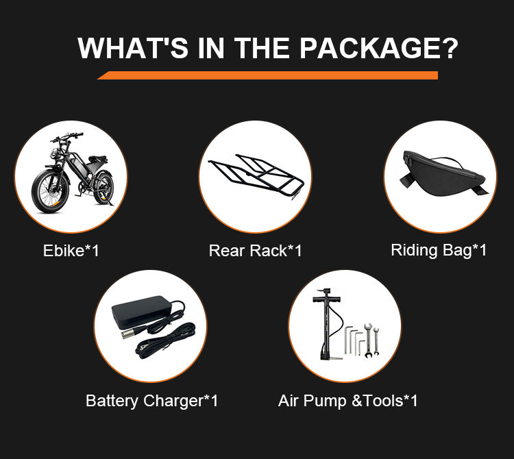 Miniatura: Local Overseas Stock 48V Electric Bike for Adults Fat Tire 25km/h Speed Dirt Mou