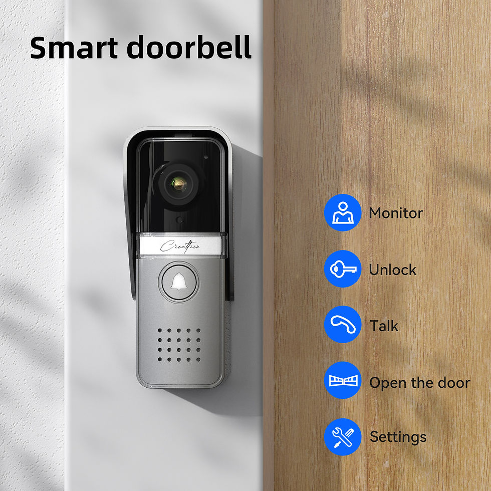 Miniature : TMEZON Video Doorphone 4-Wire,Intercom with Doorbell, Doorphone with Camera,7" C
