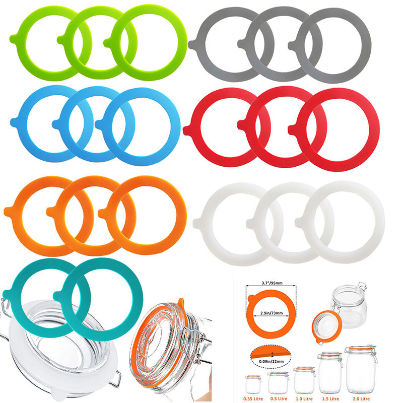 Miniaturbild: 5PCS Silicone Replacement Gasket Airtight Rubber Seals Rings Leak-Proof Canning 
