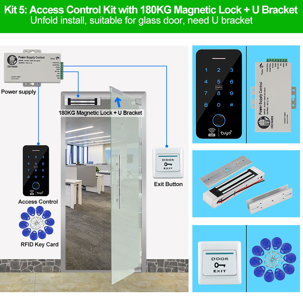 Miniatura: Wifi Bluetooth Tuya APP Outdoor Access Control System Kits Waterproof RFID Finge